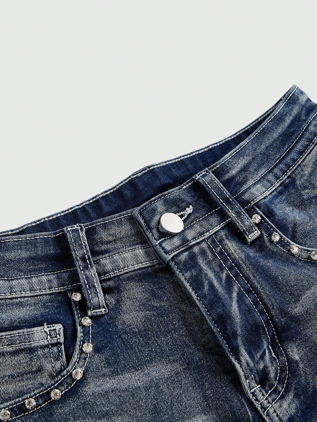 Low Rise Denim Shorts Female