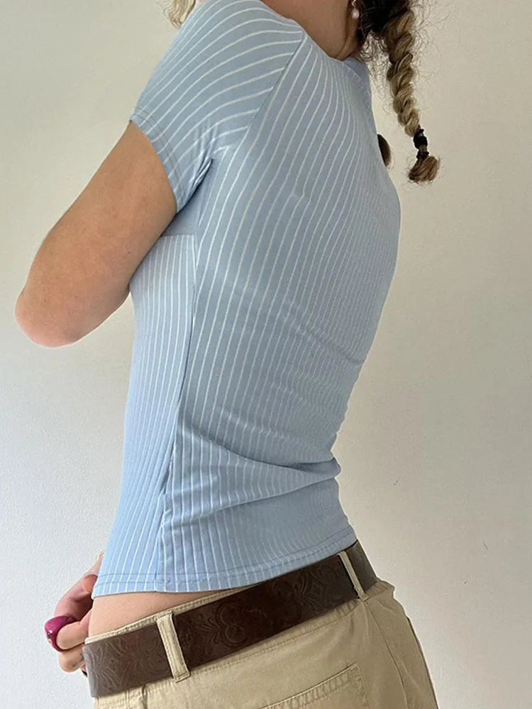 Sweetown Blue Stripe Shirt