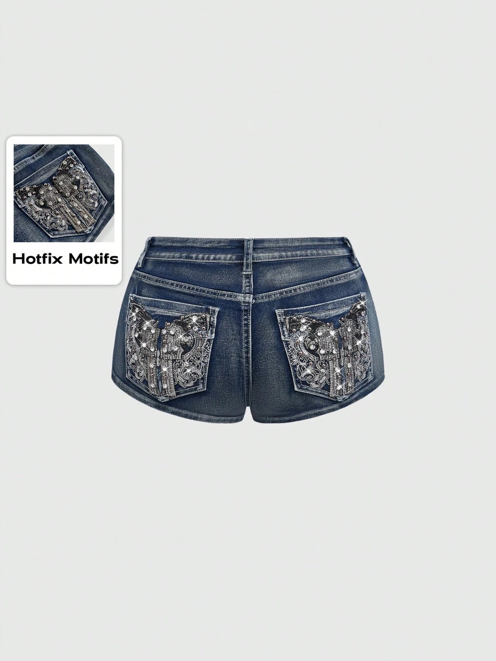 Low Rise Denim Shorts Female