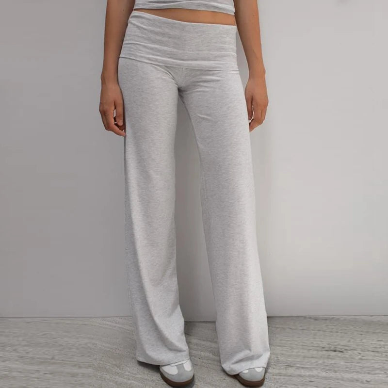 Fold Over Flared Pants