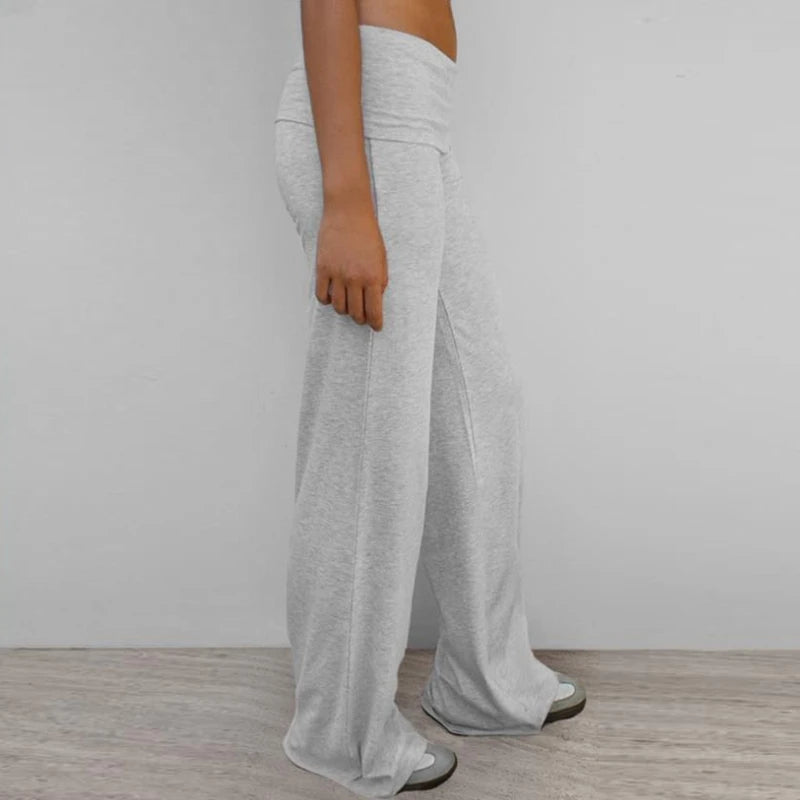 Fold Over Flared Pants